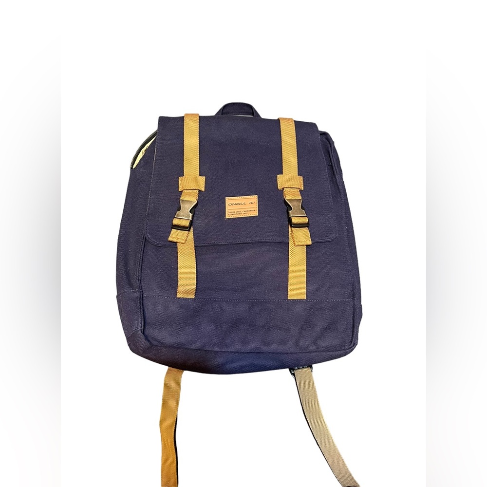 O'Neill  Blue With brown Straps Unisex Backpack,Laptop Bag . NWOT
